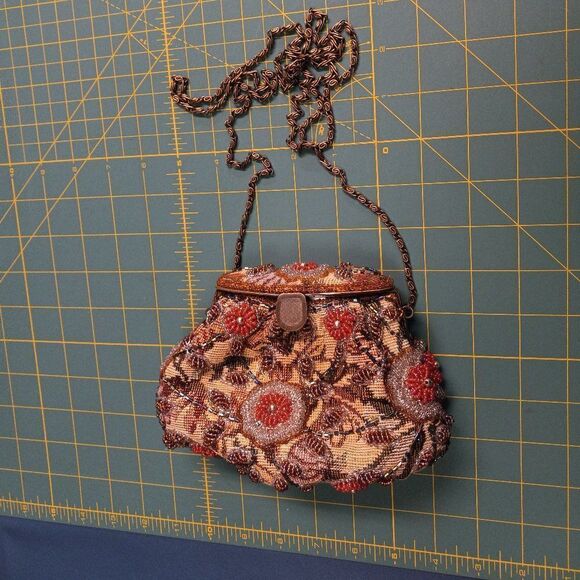 Beaded Bag by M&W Embroidered Cottagecore Granny Chic Special Event Amazing Bag - Picture 3 of 7